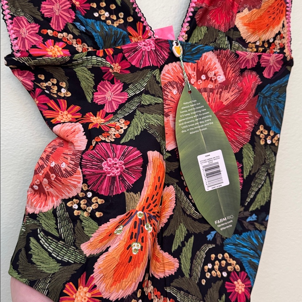 FARM RIO size L one piece swimsuit suit - Picture 6 of 12